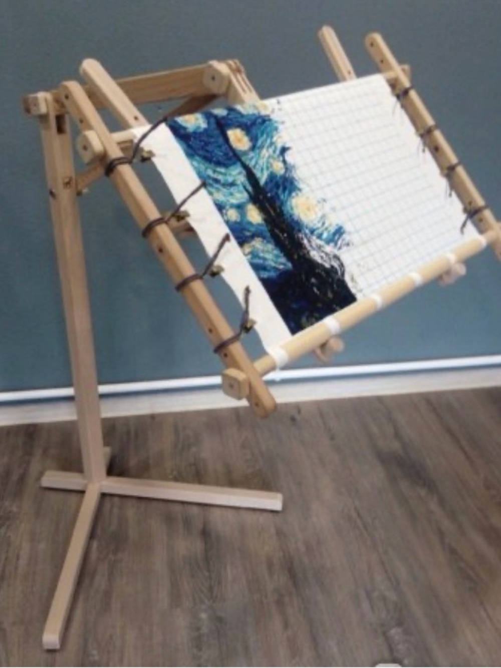 Adjustable Wooden work Stand for frame or loops embroidery cross stitch
